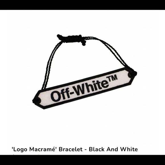HP💥Virgil Abloh 🤍🖤 Off-White™️macramé bracelet - Picture 4 of 6